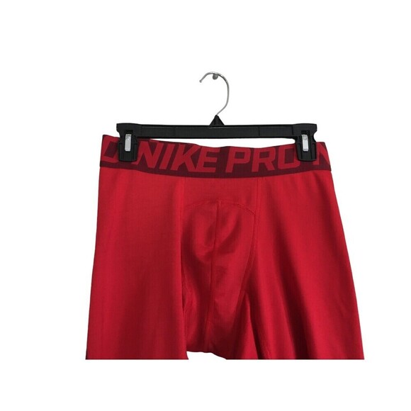 Nike Pro Compression Pants Women's Medium Red Hyper Warm Football - Picture 2 of 8